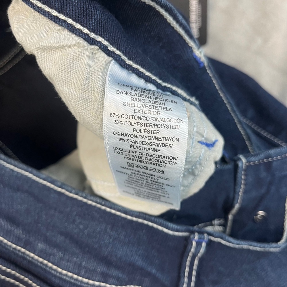 NWT True Religion Ricky Relaxed Straight Jeans Men's Size 36 Dark Blue - Picture 6 of 9